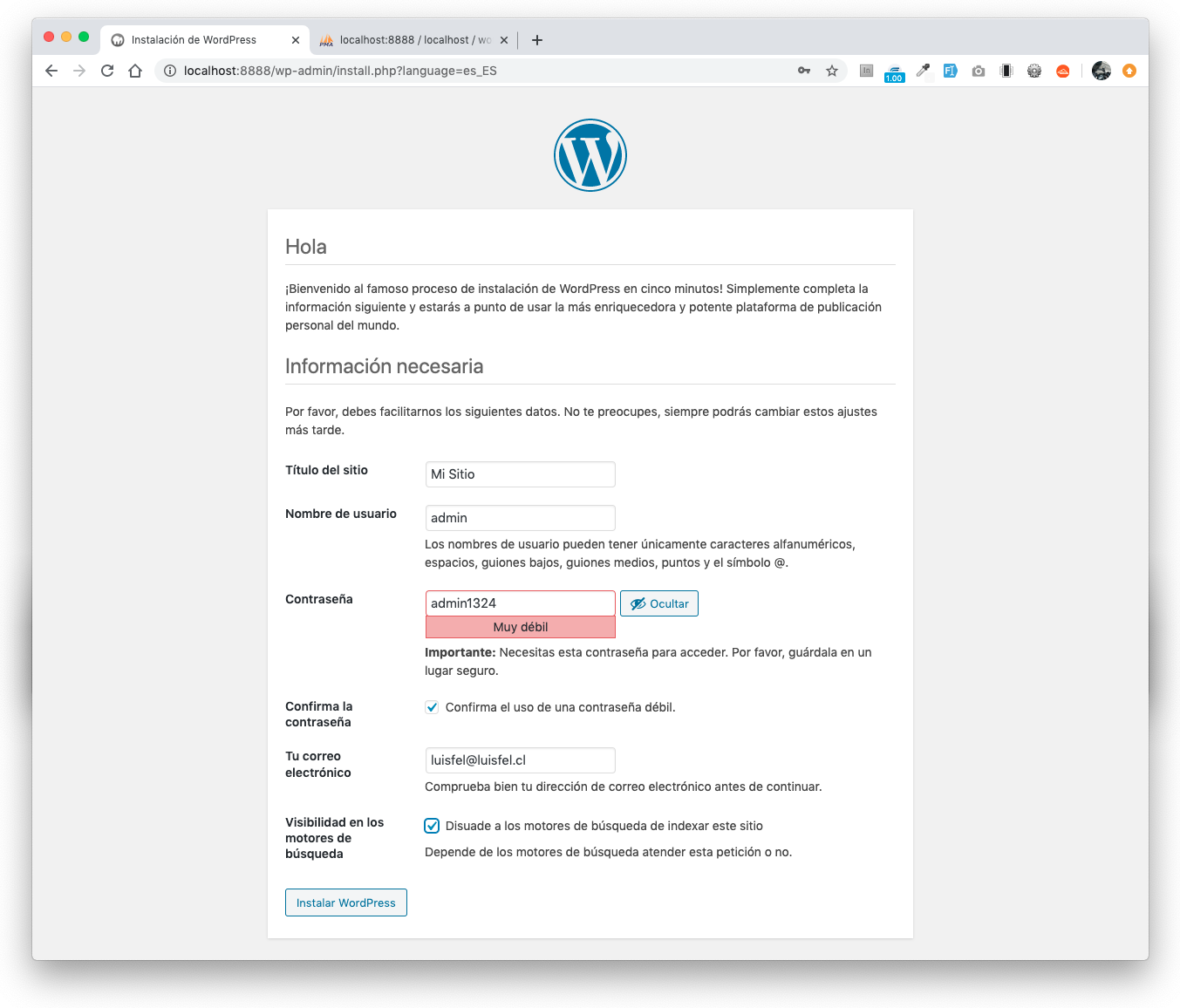 WordPress - Configuración básica